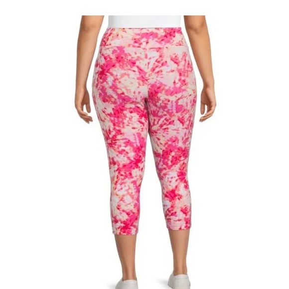 TERRA & SKY Womens Capri Leggings Size 3X 24W-26W High Rise Tie Dye Pink… - Picture 5 of 6